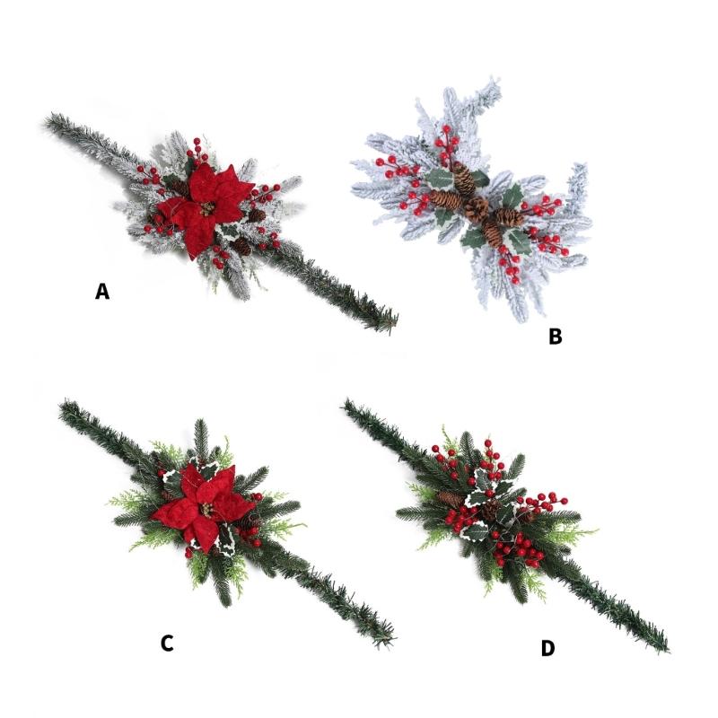 Seasonal Pine Cones Dead Branch Easy Installation Mailbox Garlands Battery Operated Wreath for Door Wall Window Use