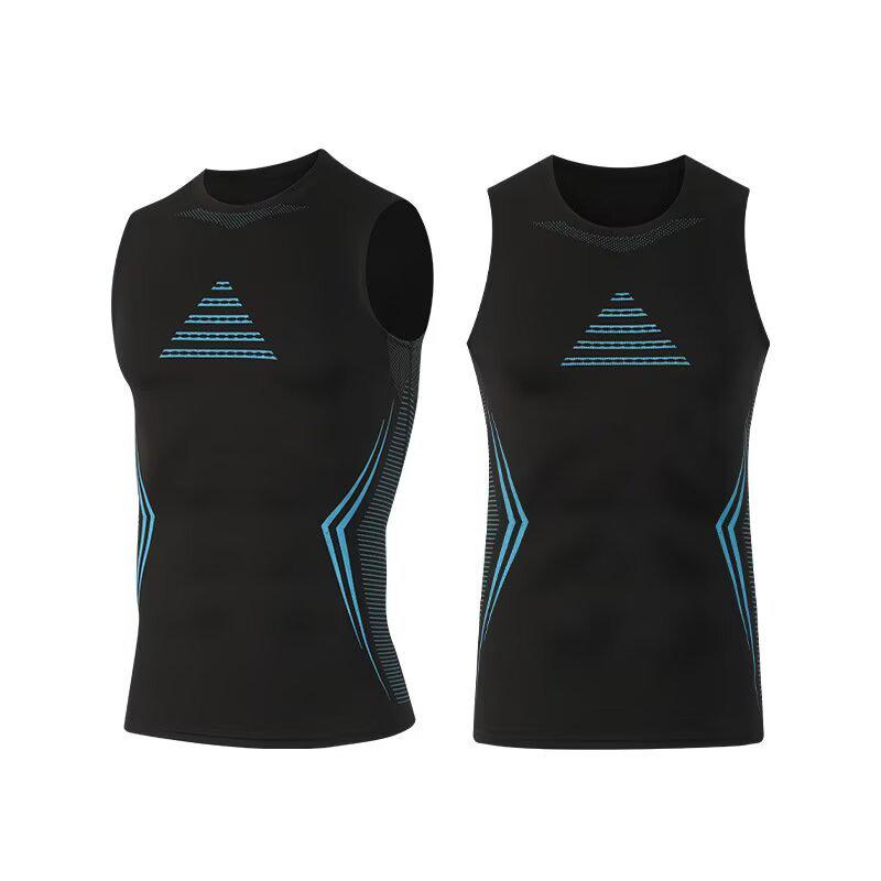 Men's Tight Sleeveless Sports Tank: Quick-Dry, Sweat-Wicking Vest for Basketball Training