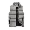 Men's Solid-color Casual Vest, Men's And Women's Zipper Stand-up Collar Thickened Warm Vest Jacket