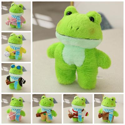 25cm Umhängetasche Cartoon-Puppe Tierpuppen Plüschtier Stofftiere Pullover Froschpuppe Stofftier Niedlicher Anziehfrosch Plüschtier