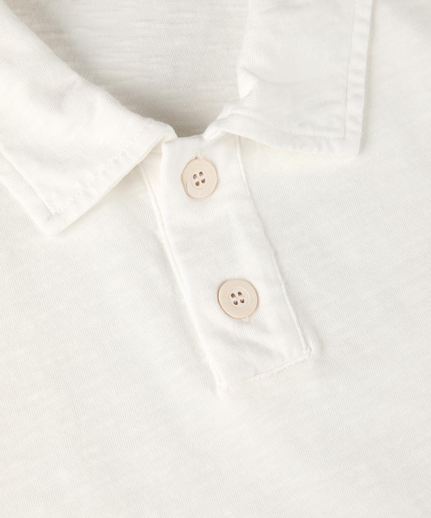 PANICALE Ivory Slub Cotton Casual Polo Shirt