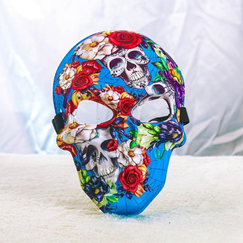 Mexican Day of the Dead Limited Edition HD Skull Print Horror Mask Cosplay Ball Carnival Night Atmosphere Mask