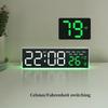 Digital LED Alarm Clock Temperature Week Date Display 2 Alarms Ambient Light Brightness Adjustment Electronic Table Snooze Clock