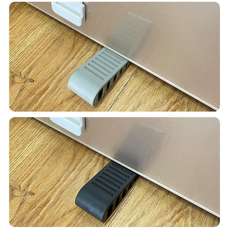 Rubber Door Stopper Reusable Shock Absorbent Block Wedge Doorstops Door Handle Stopper Home Office Door Anti-Collision Stopper