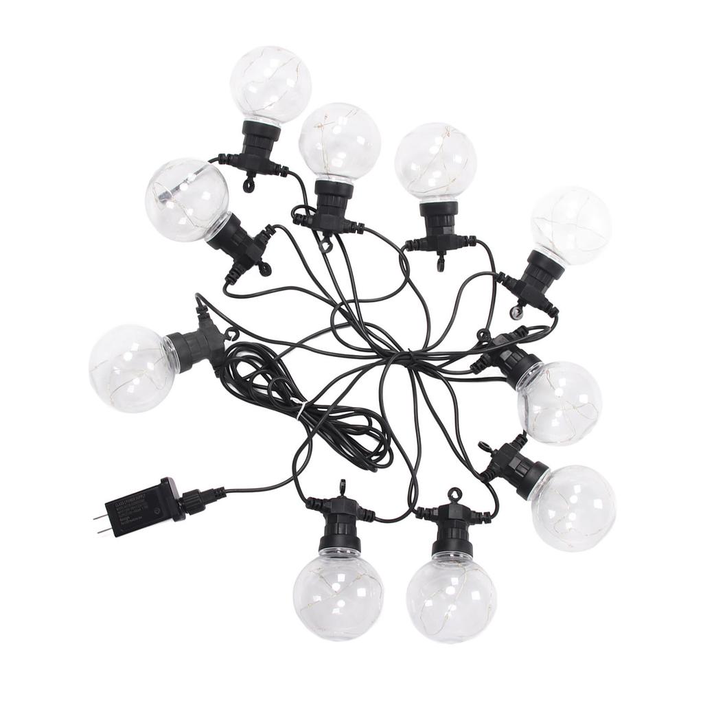 LED Ball String Lights 10LEDs G50 Copper Wire Bulb Colorful Die Casting Lamp  Waterproof Outdoor