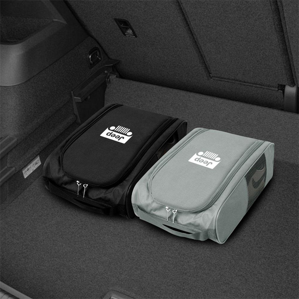 Car Emblem Shoes Storage Bag Organizer Interior Accessory Auto Styling For Jeep Grand Cherokee Wrangler Renegaed Compass JPB JK AMP1