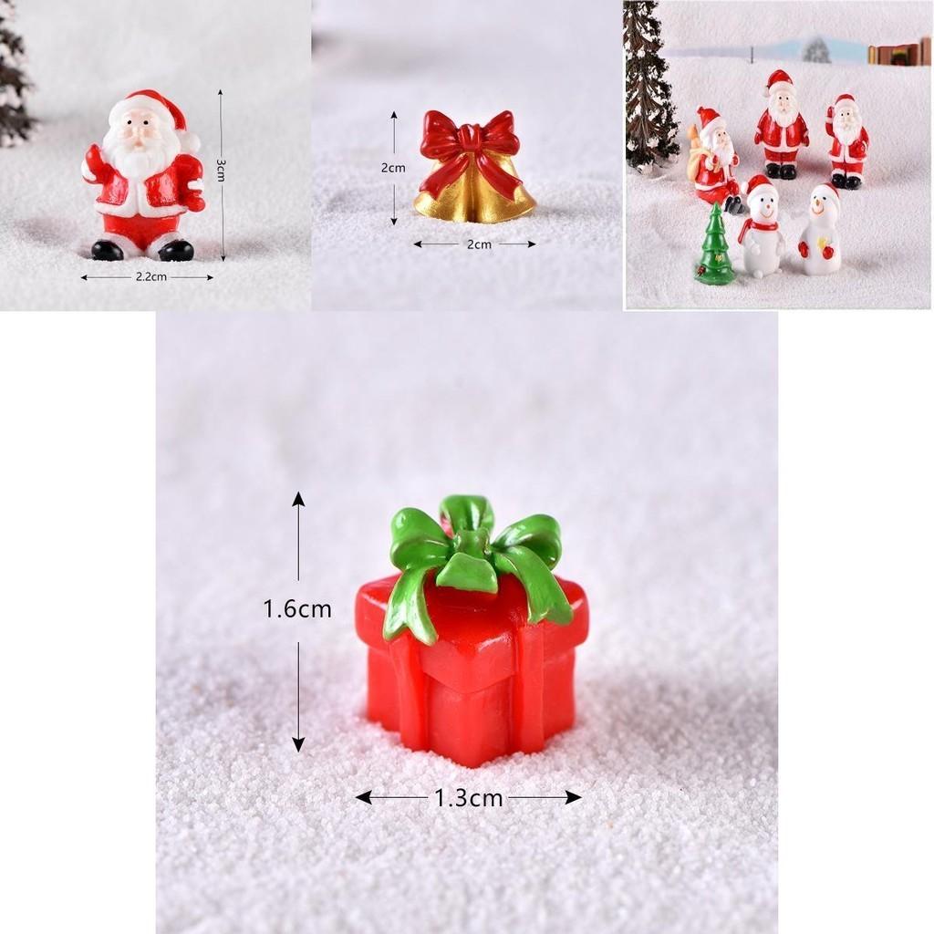 Adorable Mini Christmas Ornaments Featuring Resin Santa And Snowman Micro Landscapes