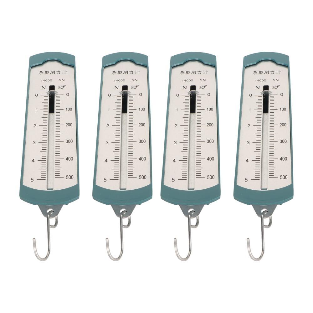 4pcs Metal Spring Bar Force Meter Rectangular Shape Spring Balance Lab Force Gauge Lab Testing
