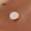 No Sew Safety Button 2Pcs Faux Pearl Magnetic Clothes Button, Fake Cat Eye Stone Brooch Decorative for Shirts Scarf Shawl, Clothing Magnet Portable