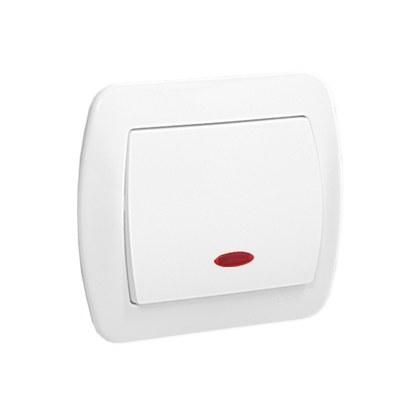 Single-pole switch with illuminated AW1L/11 Chord white