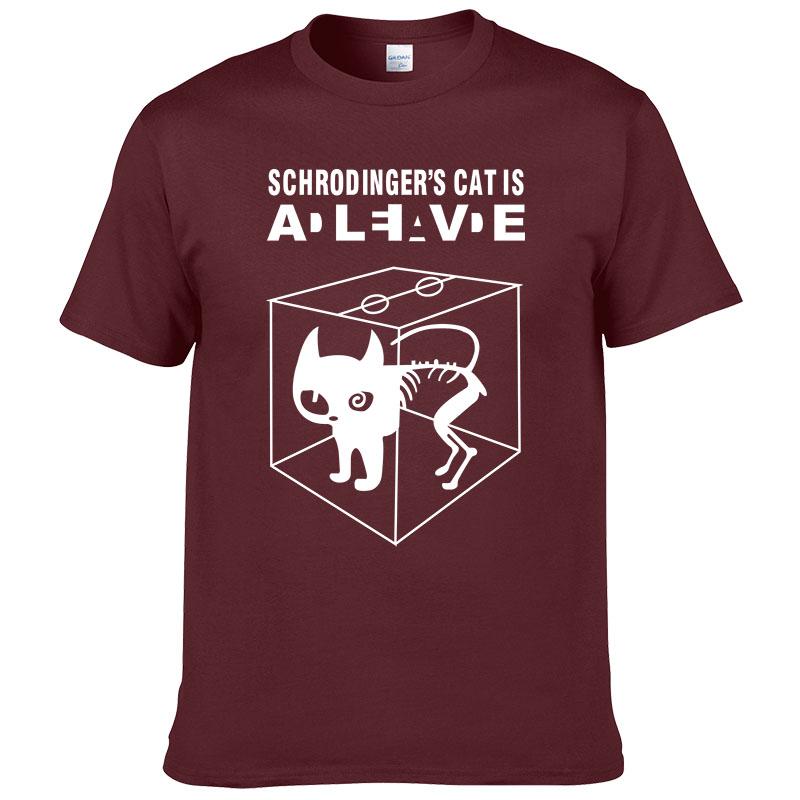 2024 Summer Cotton Schrodinger's Cat Printed Short Sleeves Men T Shirt Casual Tees The Big Bang Theory Mens T-shirt #247