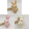 Mini 6cm Long Hair Jointed Rabbit Plush Teddy Bear Doll Diy Decor Clothing Gift Box Accessory