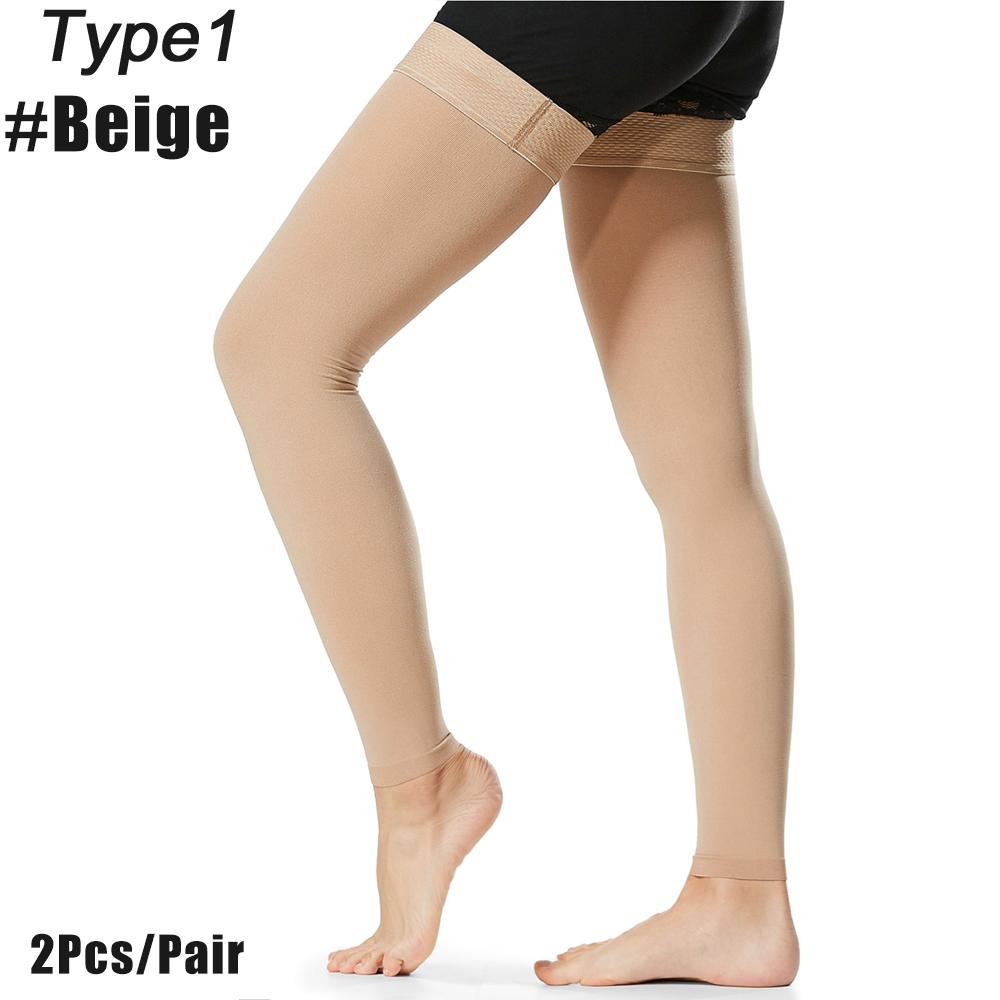 Open Toe Knee-High Medical Compression Stockings Varicose Veins Stocking Compression Brace Wrap Shaping For Women Men 18-21Mm