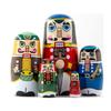 Russian Nesting Dolls - Five Cartoon Walnut Soldiers, Creative Wooden Home Ornaments