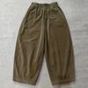 Johnature Pamut hárem nadrágok női őszi téli magas derekú rugalmas bő nadrágok széles szárú alkalmi zsebes nadrágok