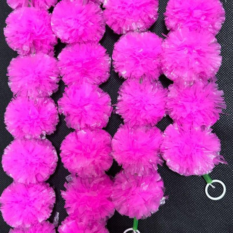 5PC Artificial Marigold Indian Wedding Flower Garlands Mexican Party Decor Day of The Dead Party Artificial Marigold Flowers
