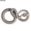 1XRetro Copper Snake Boa Ornament Decoration Tea Pet Antique Animal Figurines Miniatures Desk Living Room Home Decor Accessories