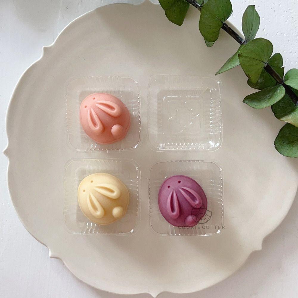 Hand Pressed Fondant Modelling Tools Plastic Moon Cake Mould  Mid-autumn Festival