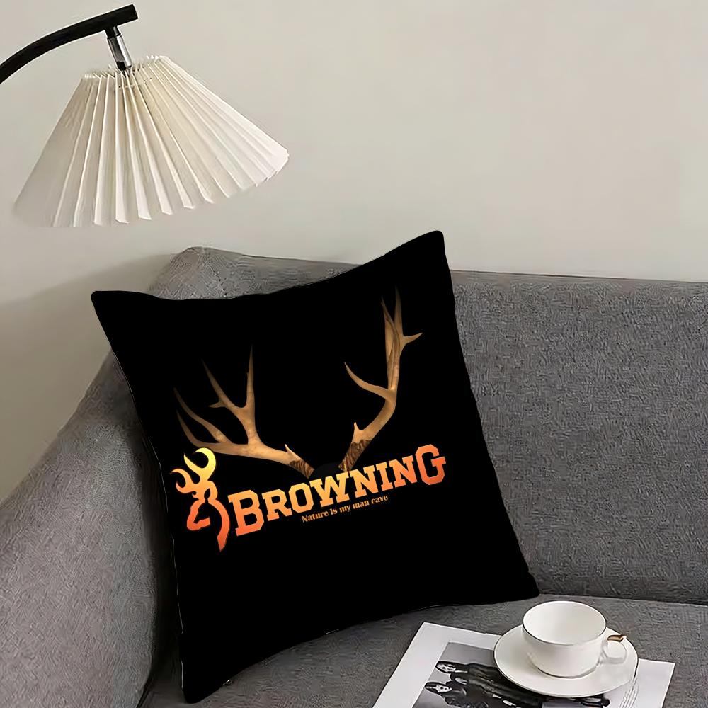 Cool BBrowningG Cushion Cover Pillowcase Ultra Soft Skin Friendly Fabric Cloud Like Comfort  Concealed Zipper