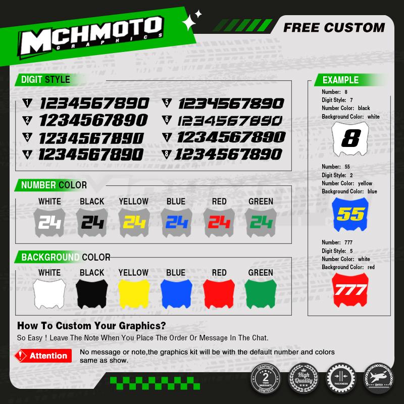 MCHMFG Motorcycle Graphics Background Decal Sticker for KTM SX SXF 2007 2008 2009 2010 EXC XCW 2008 2009 2010 2011