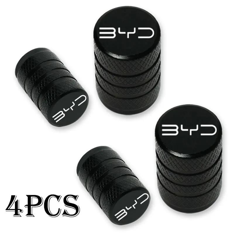 Car Wheel Tire Air Valve Caps Stem Cover With Brand For BYD ATTO 3 Song Plus Tang Han TAN Seal Dolphin Mini Seagull Shark King