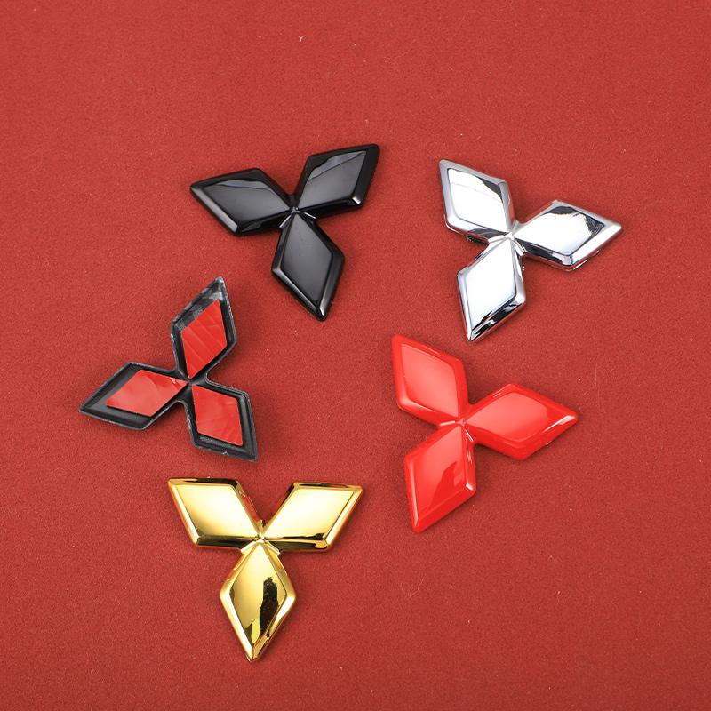 3D ABS Car Steering Wheel Center Emblem Sticker For Mitsubishi Outlander Lancer ASX Mirage Xpander Pajero Sport Attrage V80