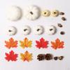 Pumpkins Maple Decoration Artificial Set for