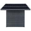 9 piece Garden Dining Set with Cushions Poly Rattan Dark Grey
