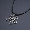 Irregular Hollow Out Flower Necklace Metal Big Flower Pendant Bohemia Sweater Collar Chain for Women Neckchain Necklace