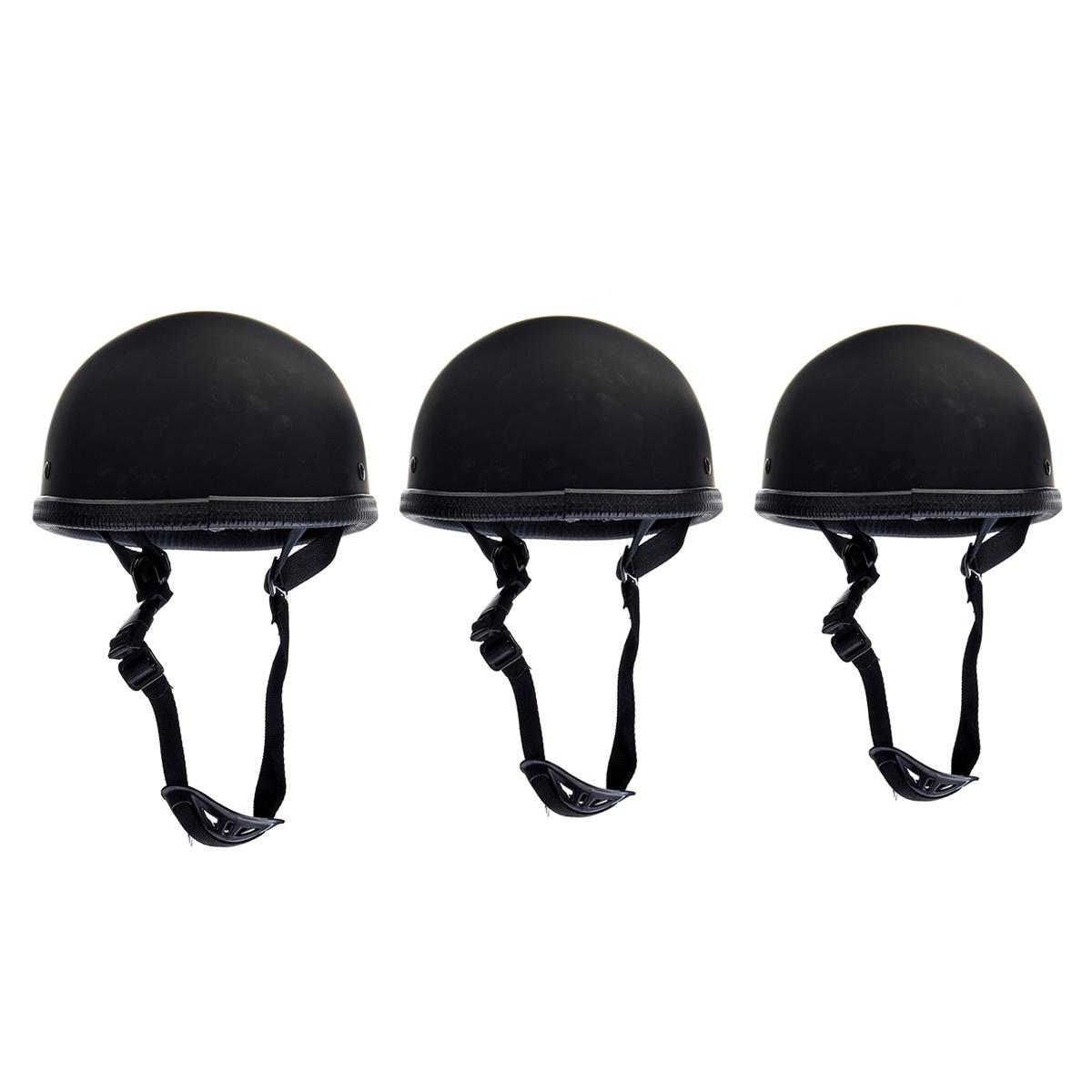 

S-2XL DOT Мотоциклетный шлем в немецком стиле с половиной лица для мотокросса Велосипед Матовый черный S матовый черный