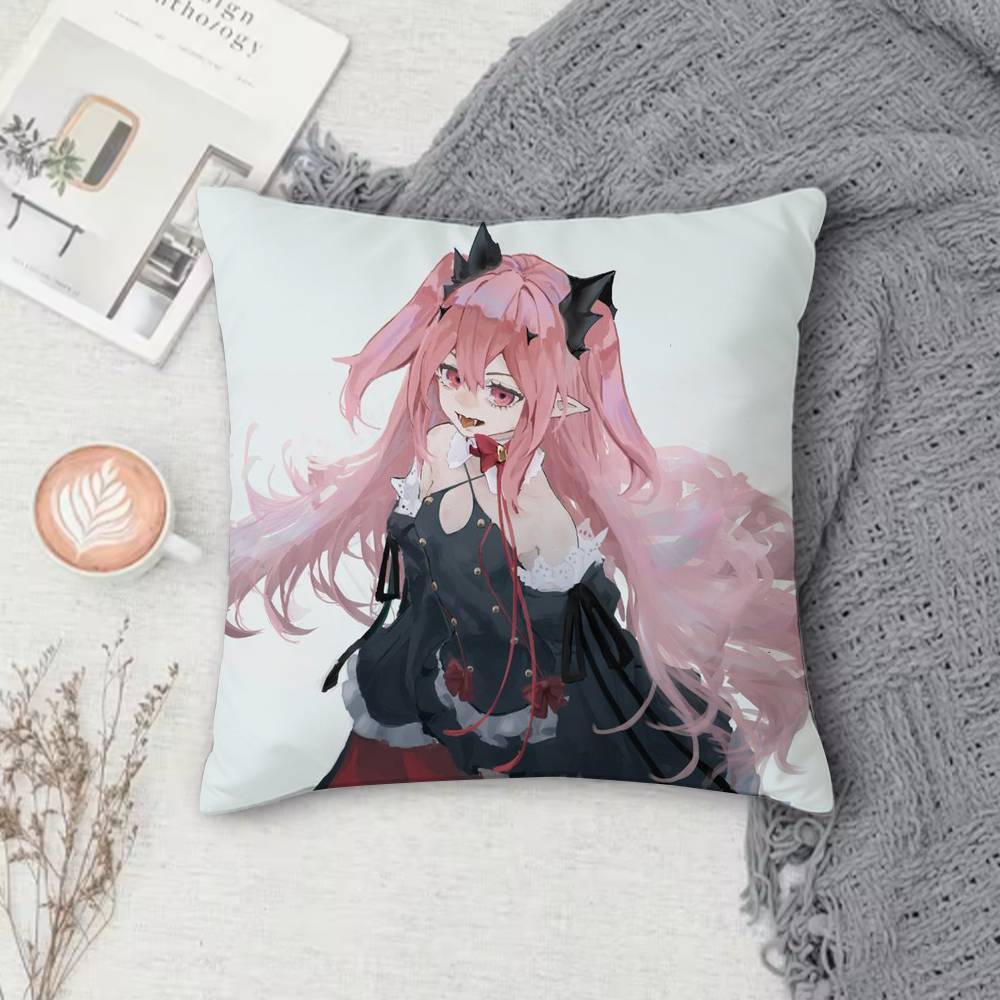 Seraph of the End Doublesided Printed Square Pillow Cover Decorative Cushion Cover for Sofa Bedroom Bedside