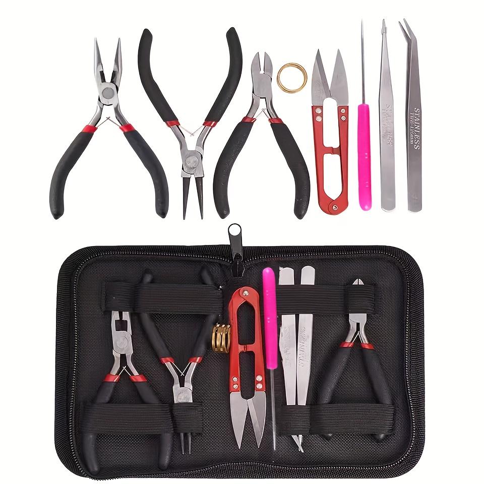 Jewelry Making Starter Kit Earrings Necklace Findings DIY Beads Plier Tools Set Jewelry Repair Tool Set Jewelry