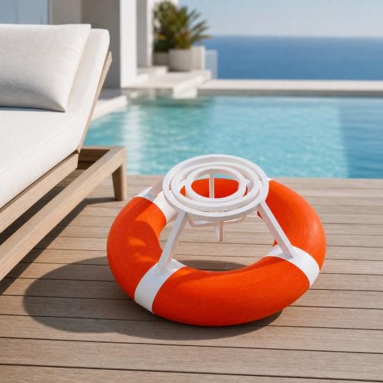Floating Gyro Cup Holder, The Beer Buoy Floating Drink Holder, Anti Spill Gyro Can Holder, Pool Drink Float for 12oz Standard Cans, Floating Beverage