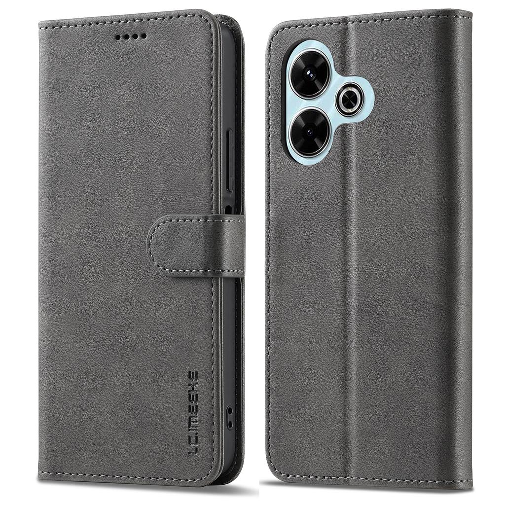 LC.IMEEKE Für Xiaomi Redmi 13 5G/13 4G Hülle Brieftasche Kalbsleder Textur Leder Handyhülle