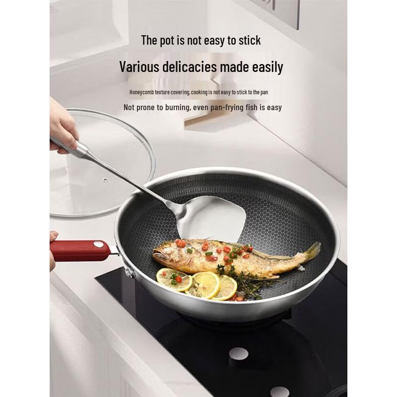 Kobach Classic Red 304 Honeycomb Wok
