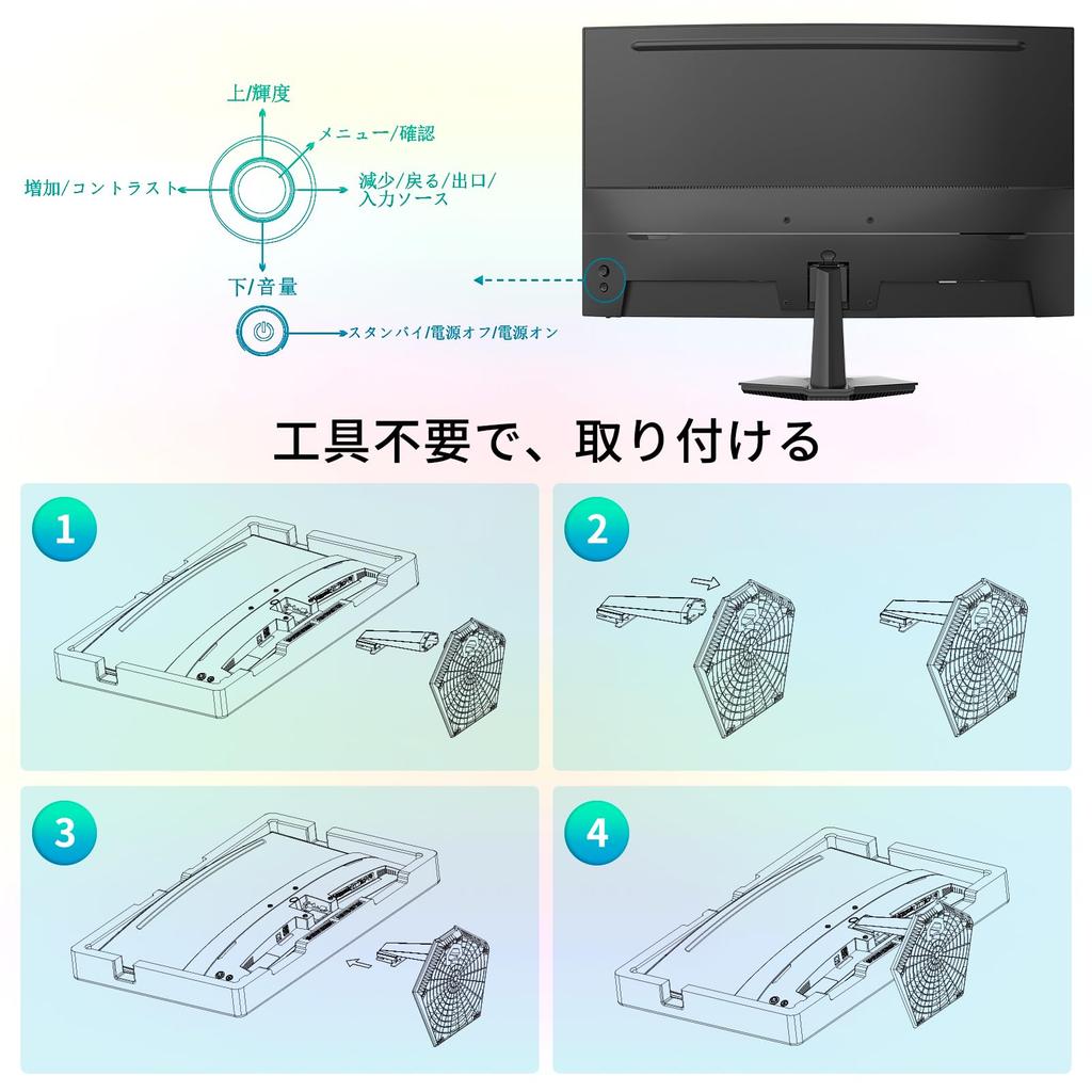Monitor Minifire 27 palcový zakřivený monitor 100Hz USB 1500R zakřivený reproduktor Adaptivní synchronizace FHD Jas Barvy 8bitový VESA kompatibilní bezrámový kabel