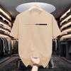 Mens Casual Short Sleeve Round Neck T-Shirt With Letter Print Loose Fit Cotton Tee