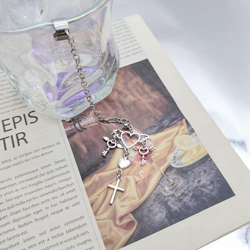 Punk Vintage Women Earrings Metal Chain Cross Heart Personalized Hip Hop One Pieces Ear Bone Clips Party Jewelry Gifts