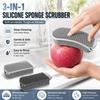 1/2pcs Kitchen Silicone Sponge Dish Washing Scrubber Household Cleaning Sponge Kitchen Gadgets Brush Accessories For Dishes