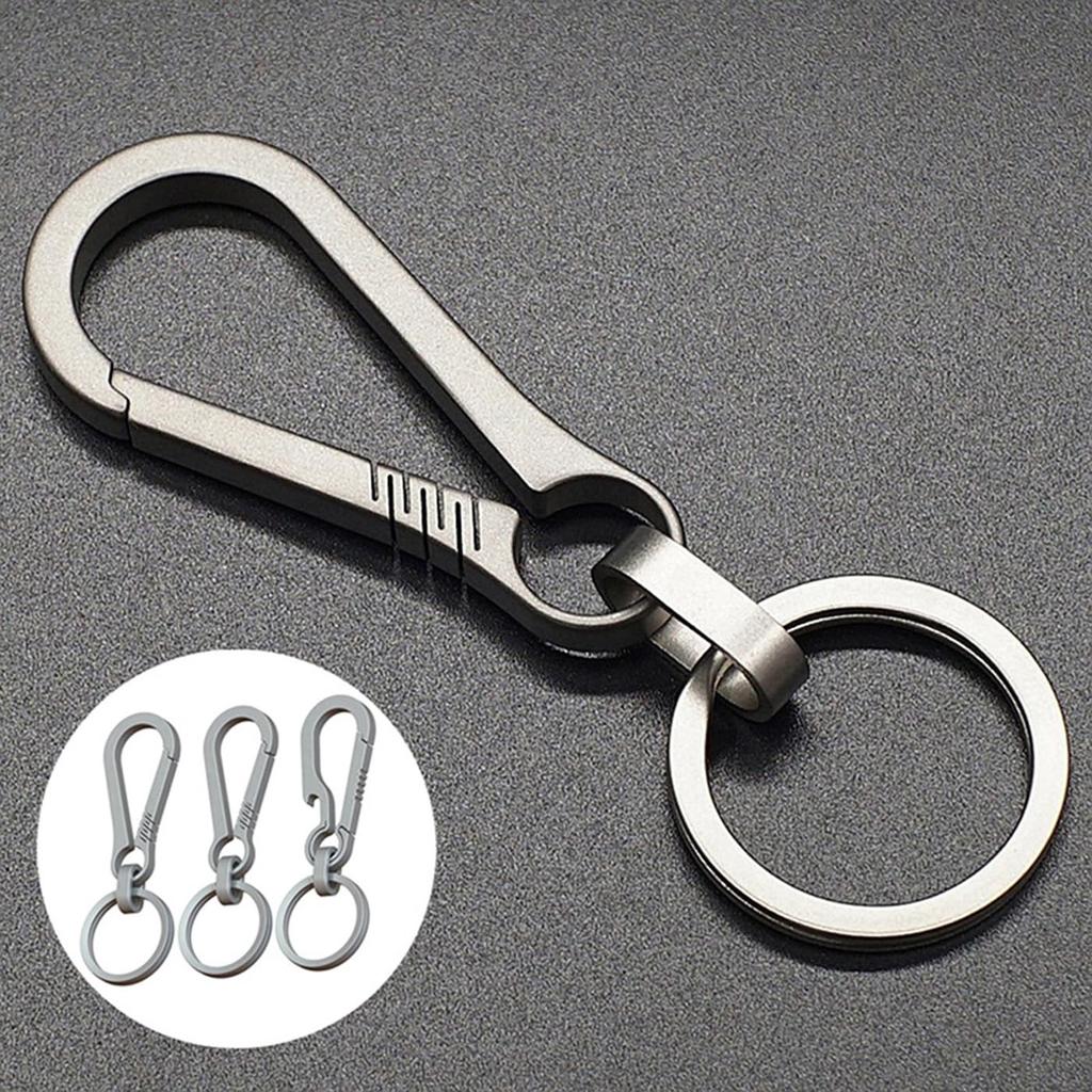 Titanium Alloy Compact Portable Connection [BRIIKPP] Keychain, Durable, Fade-Resistant, (with Ring)
