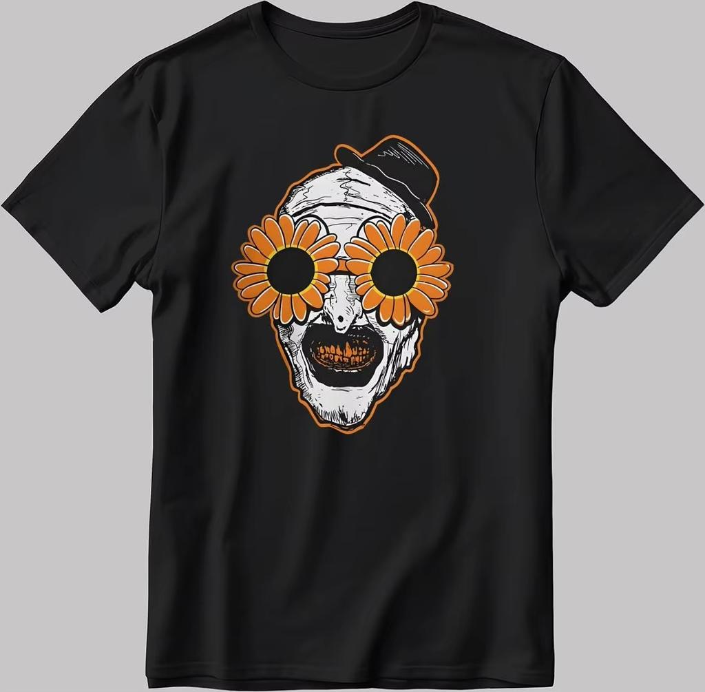 HOT SALE Halloween Horror Night Unisexs Tshirt Horror Graphic Printed Cotton Tshirt Horror Halloween O Collar Short Sleeve Tee