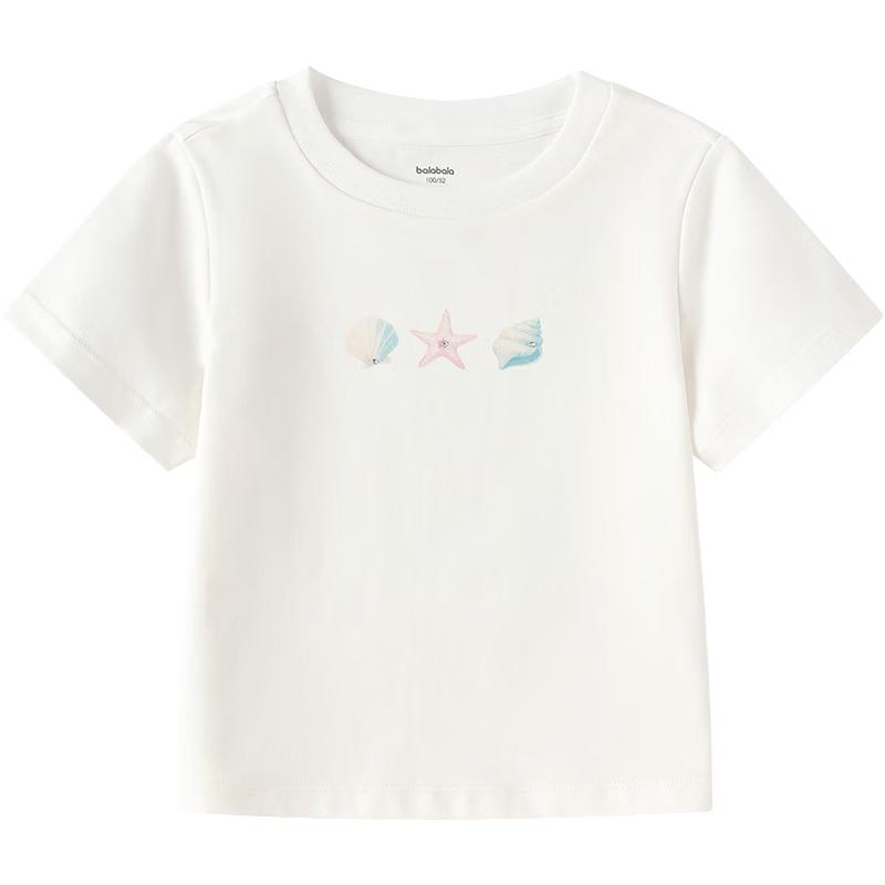Balabala Girls  Ocean Print Short-Sleeve T-Shirt 130