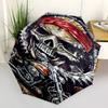 1 ud. Paraguas de Calavera Paraguas Plegable Portátil Estructura Ósea de Hueso de Hierro Paraguas para Exteriores y Hogar
