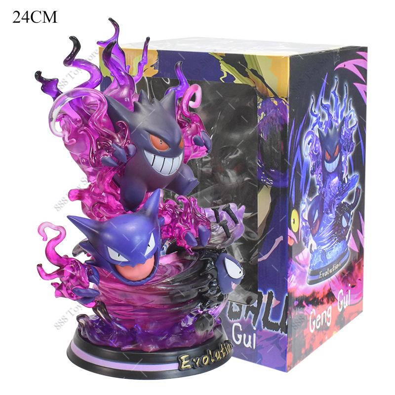 Figure Gk Evolution Of Charizard Greninja Eevee Gengar Mewtwo Mega Charizard X Luminous Action Model Toy Gift Pvc Statue