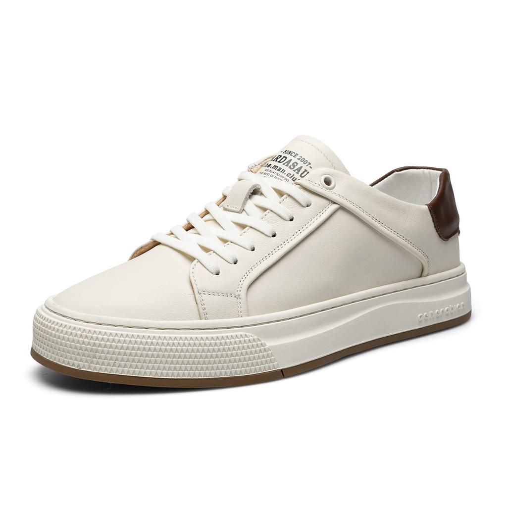 2025 Direct Supply Summer New Low-top Men's White Shoes Outdoor Sports and Leisure Leather Shoes Versatile White Board Shoes