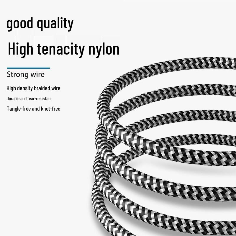 6A High-Speed Braided Nylon 2M Charging Cable for Apple, Android, Huawei, Honor - Type-C