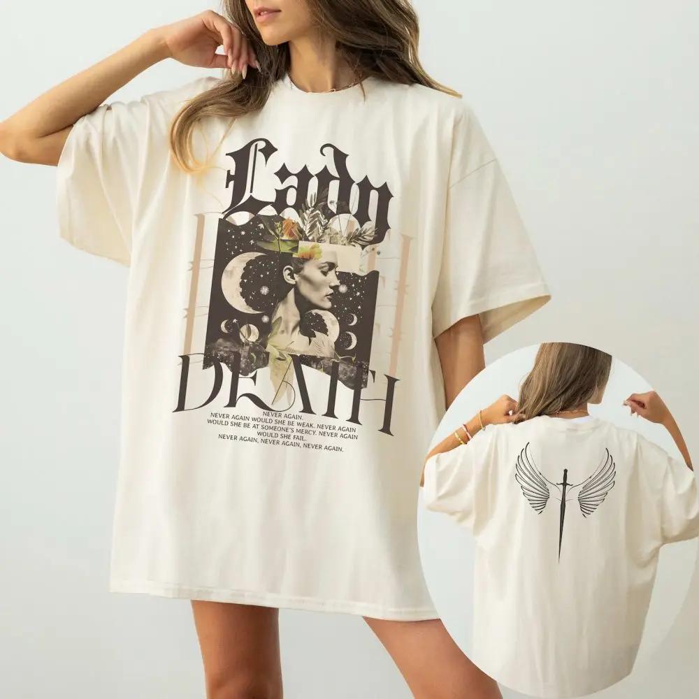 ACOTAR Nesta Archeron Velaris Shirt Sarah J Maas Merch Valkyrie Shirt 100 Cotton Loose Unisex Tee Fantasy Apparel Y2K Top