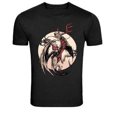Santa Riding Dragon Fantasy Graphic T-Shirt