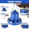 1Pcs 11 Holes Chicken Automatic Feeder Plastic Bird Feeding Bucket  for Chicken Pigeon Budgies