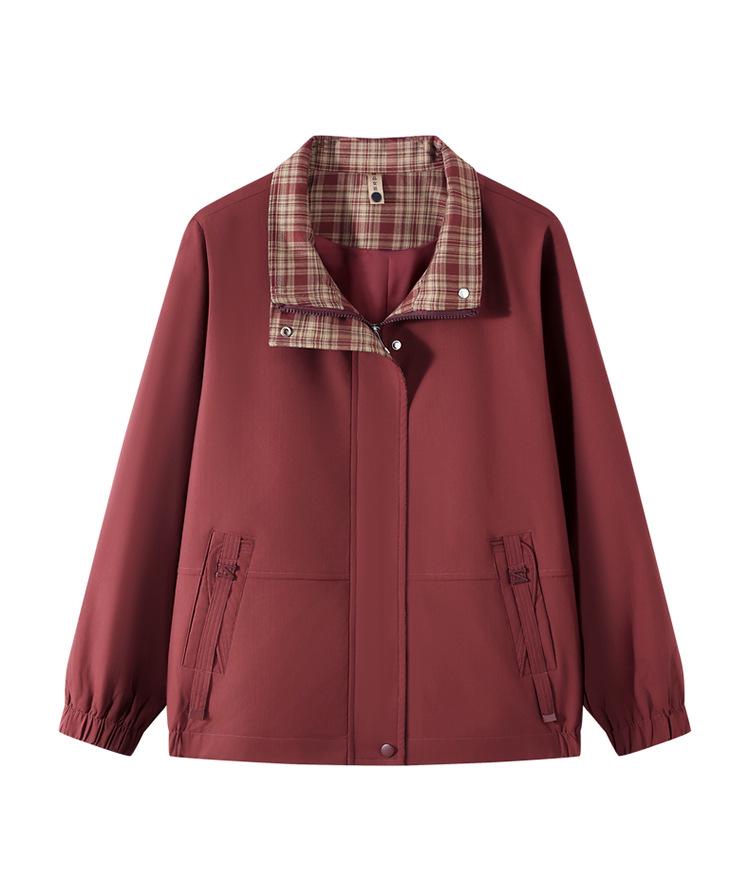 

Stylish Spring-Autumn Windbreaker for Middle-Aged & Elderly Women - New 2026 Fashionable Casual Jacket 4XL (suggested for 135-145 jin)